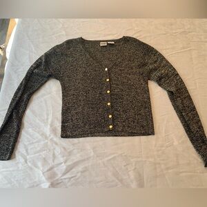 Gold shimmer stretchy cardigan M